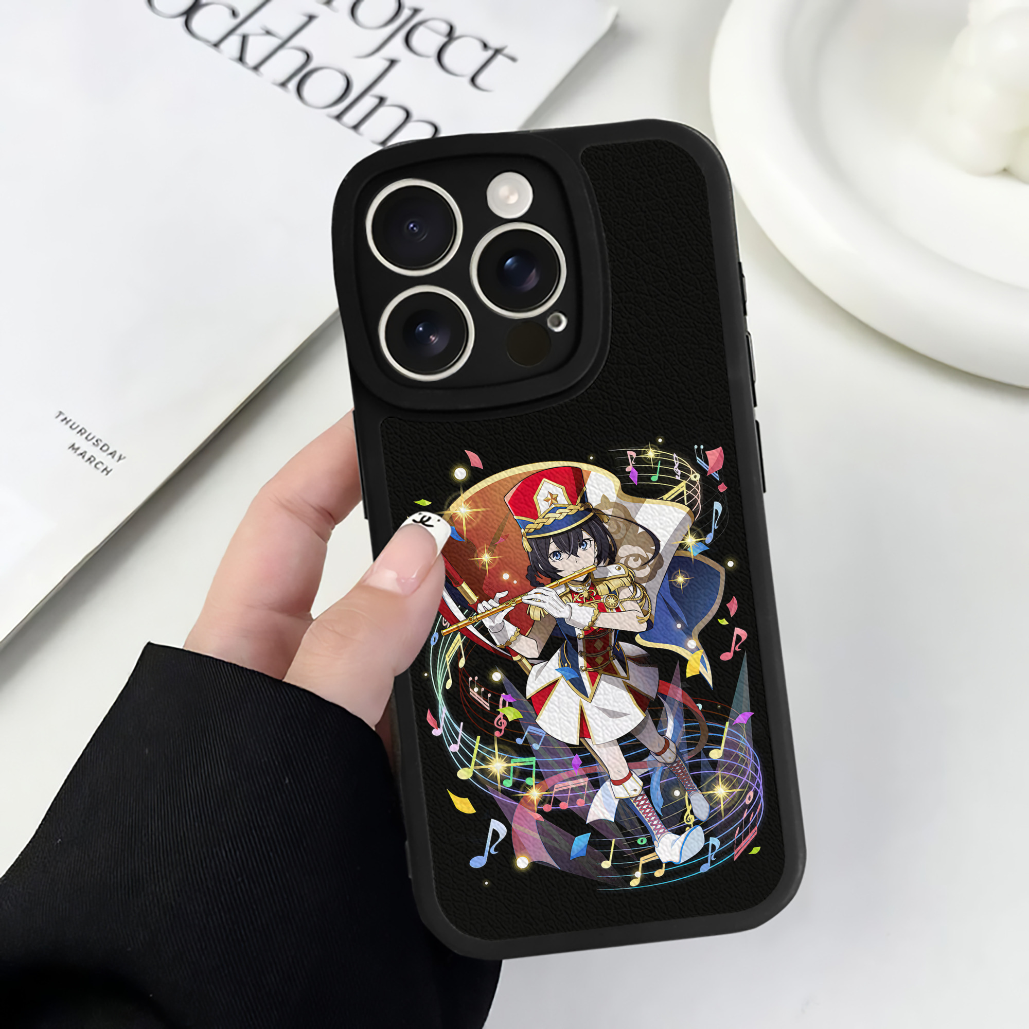 （画像用） 文豪ストレイドッグス Bungo Stray Dogs 【iPhone 16シリーズ対応】シリコンスマホケース（レザー調） 材質：シリコン